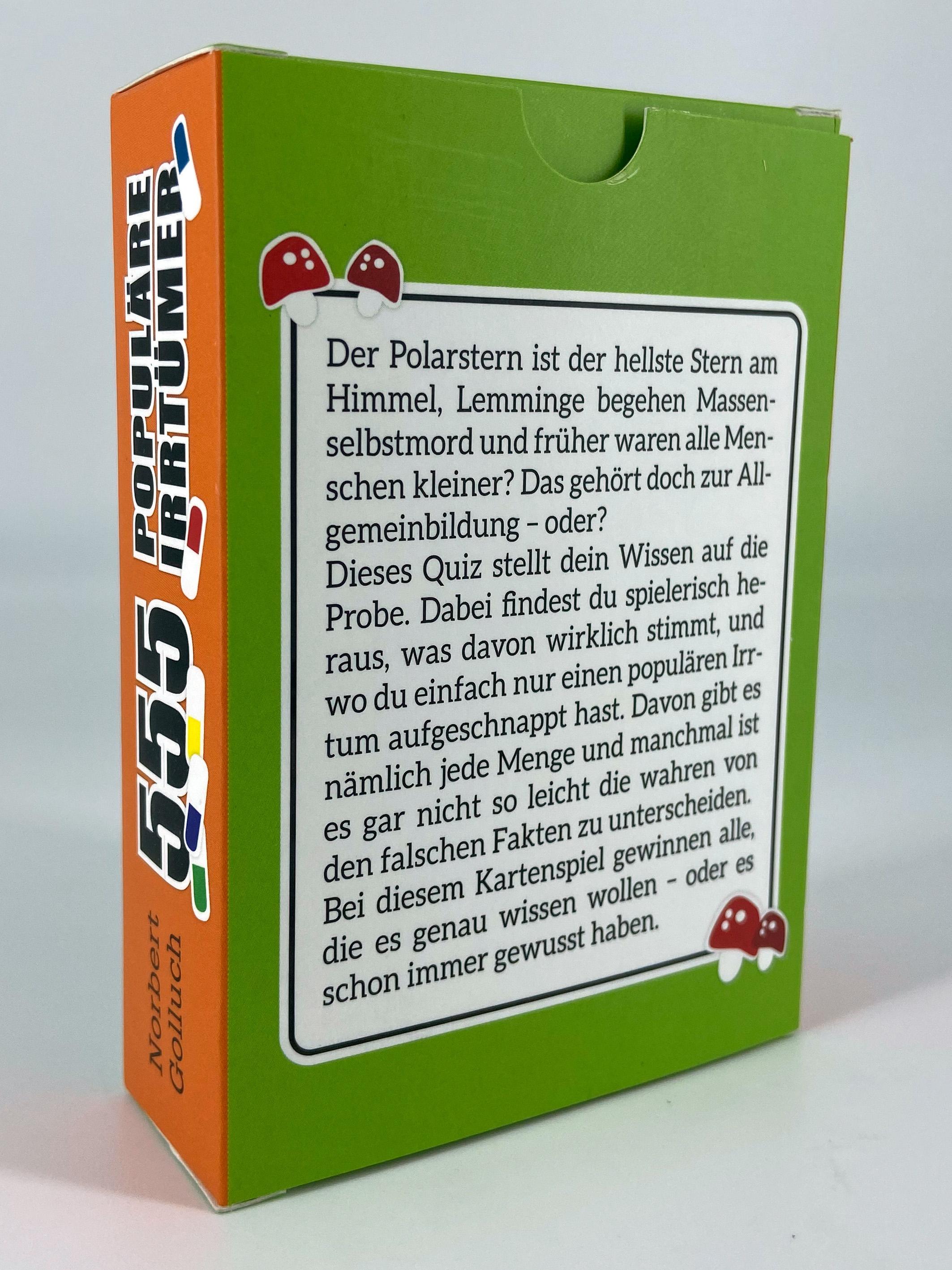 Beispielinhalt (Bild) 555 populäre Irrtümer - Das spannende Quizspiel rund um die Mythen des Alltags
