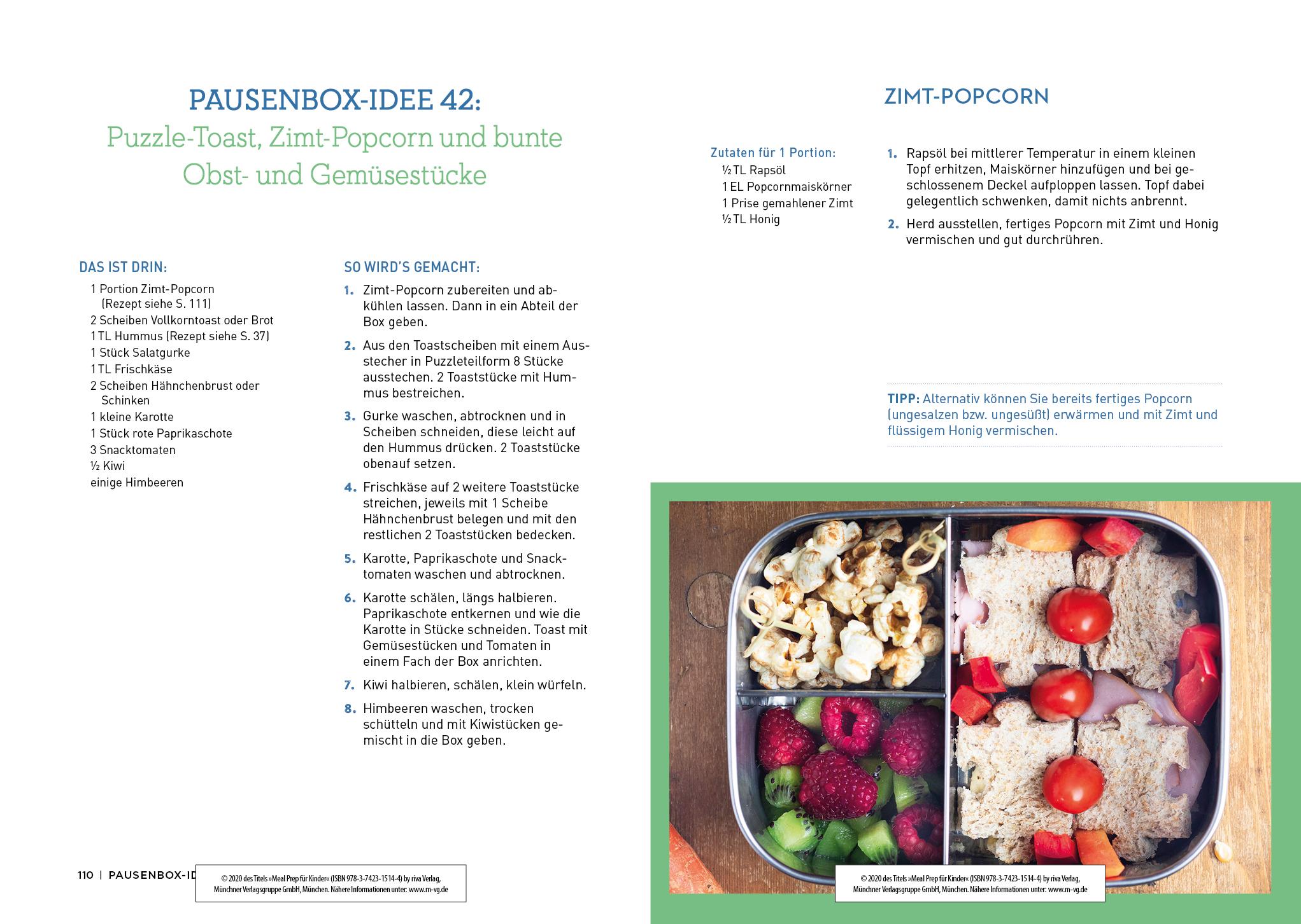 Beispielinhalt (Bild) Meal Prep für Kinder