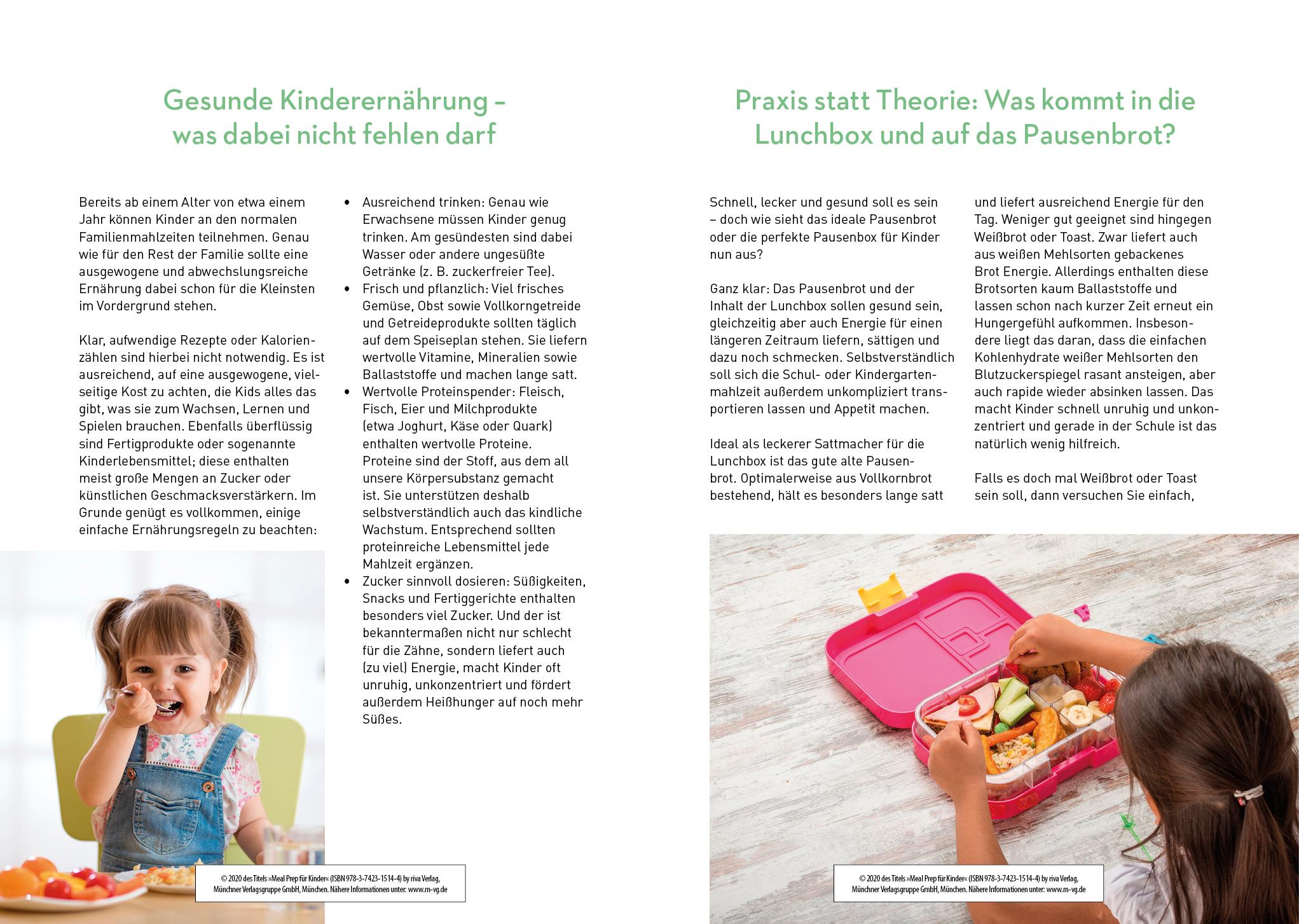 Beispielinhalt (Bild) Meal Prep für Kinder
