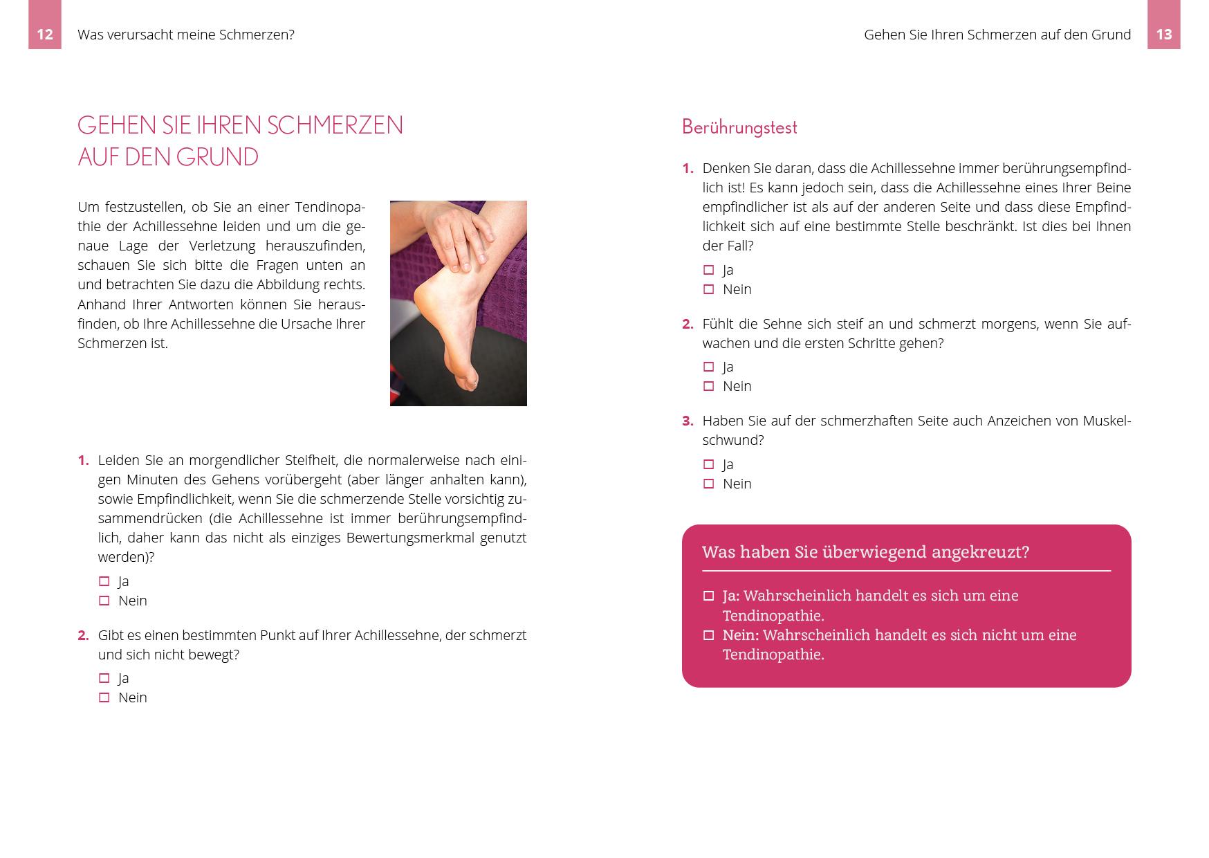 Beispielinhalt (Bild) Beschwerden der Achillessehne selbst behandeln