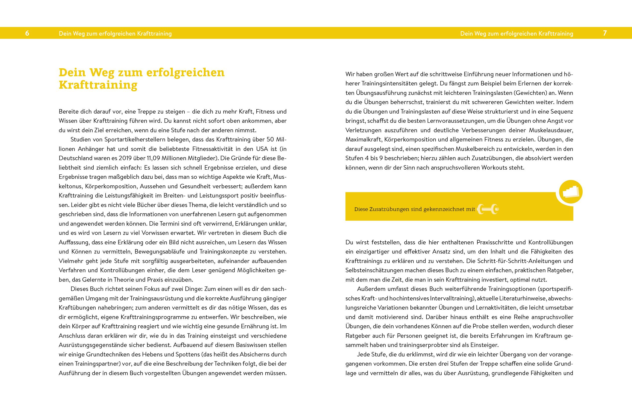 Beispielinhalt (Bild) Krafttraining - Das Handbuch für Einsteiger
