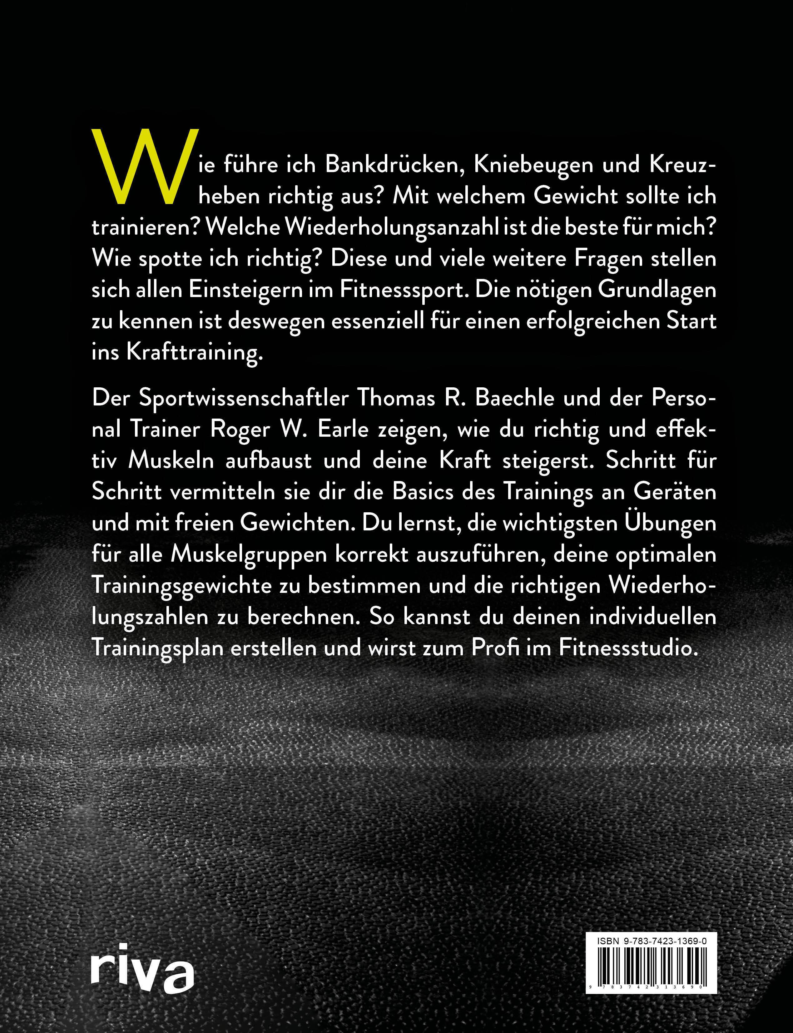 Rückseitencover Krafttraining - Das Handbuch für Einsteiger