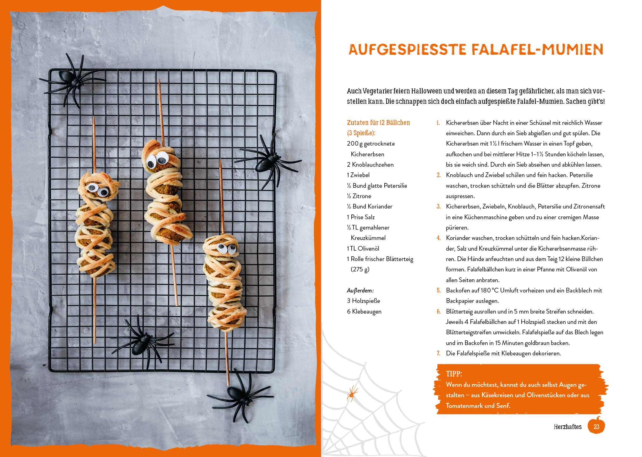 Beispielinhalt (Bild) Süßes oder Saures - Das Halloween-Kochbuch