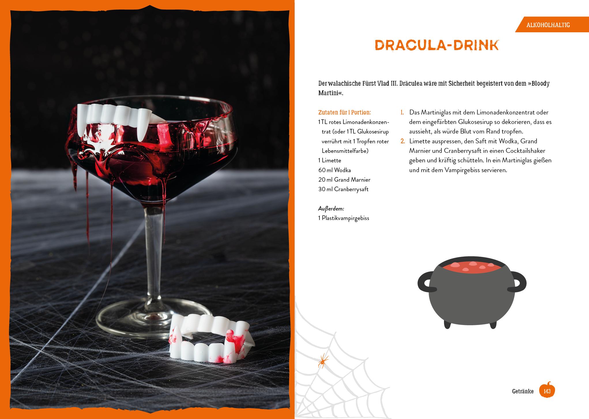 Beispielinhalt (Bild) Süßes oder Saures - Das Halloween-Kochbuch