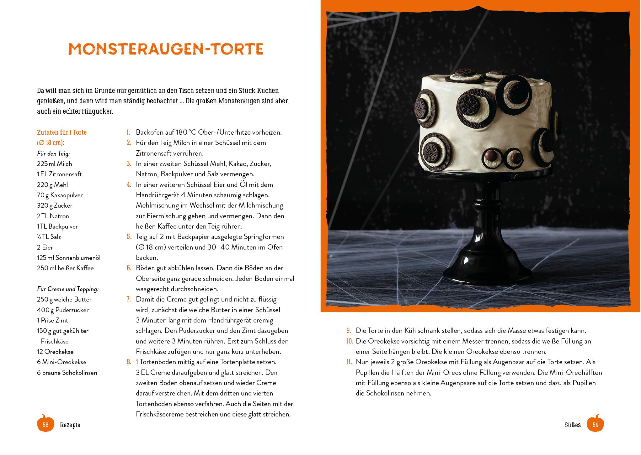 Beispielinhalt (Bild) Süßes oder Saures - Das Halloween-Kochbuch