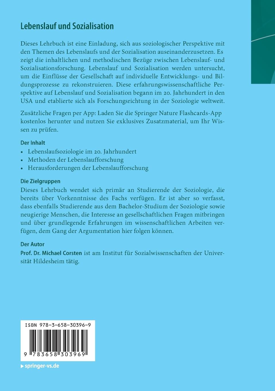 Rückseitencover Lebenslauf und Sozialisation