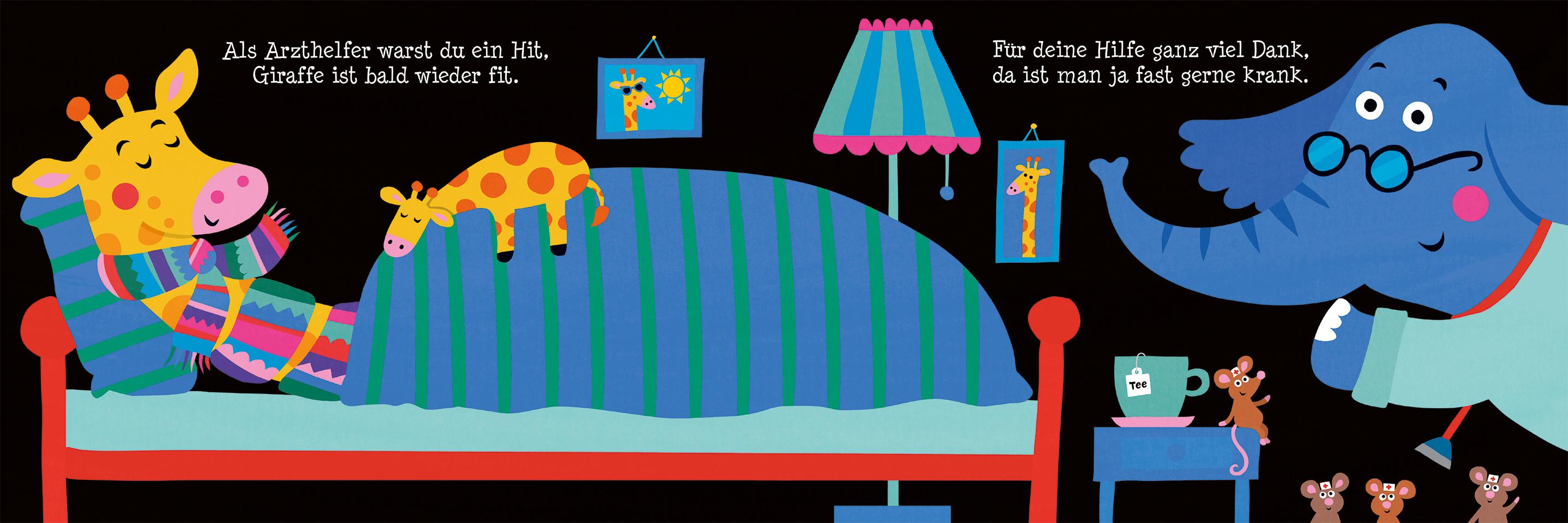 Beispielinhalt (Bild) Hilf schnell mit, mach Giraffe wieder fit!