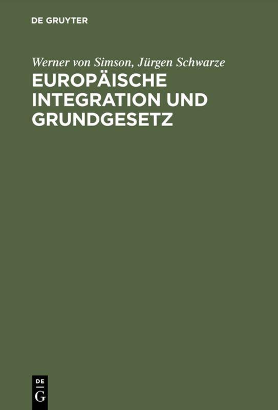 Vorderes Coverbild Europäische Integration und Grundgesetz