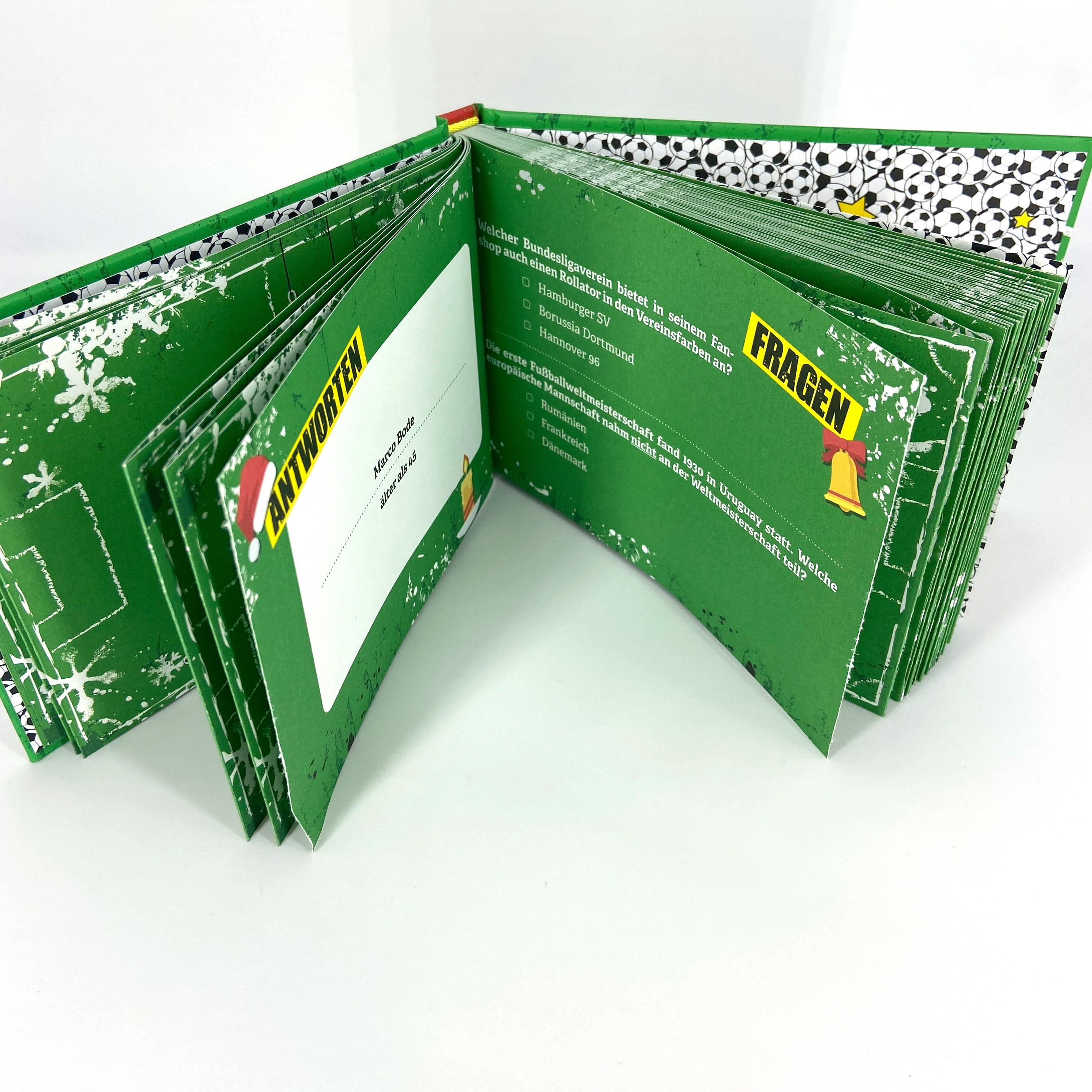 Beispielinhalt (Bild) Noch mehr unnützes Fußballwissen. Hardcover-Ausgabe