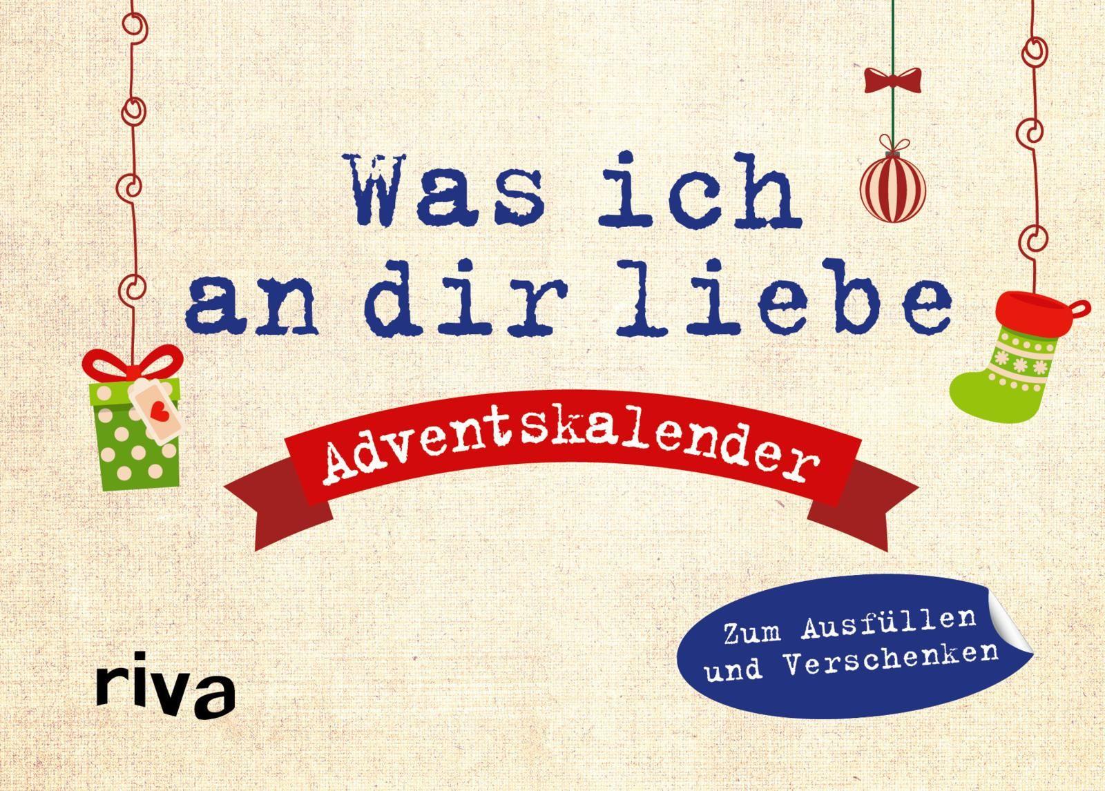 Vorderes Coverbild Was ich an dir liebe - Adventskalender. Hardcover-Ausgabe