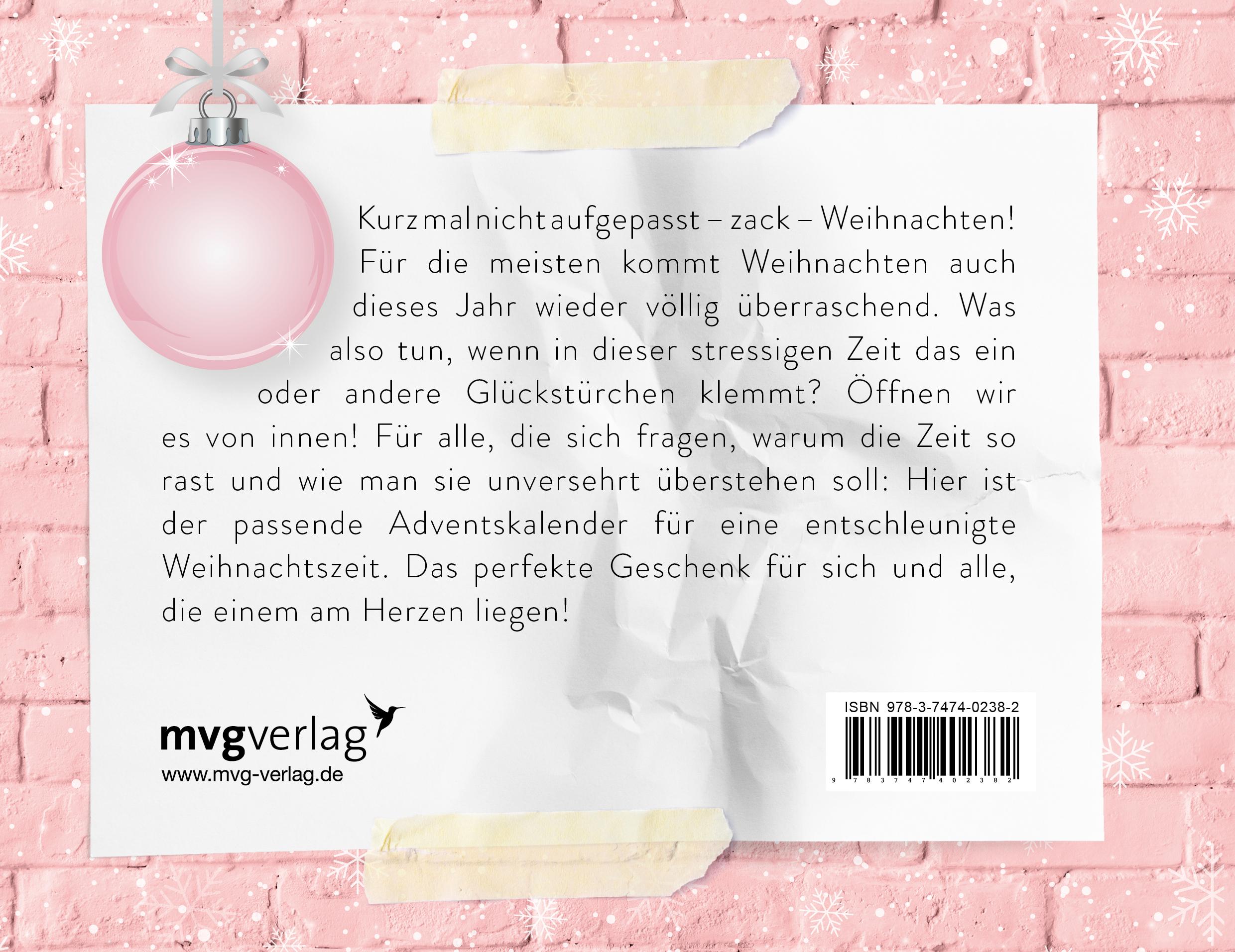 Rückseitencover Der geile Scheiß vom Glücklichsein - Adventskalender