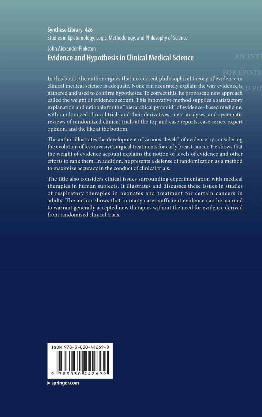 Rückseitencover Evidence and Hypothesis in Clinical Medical Science