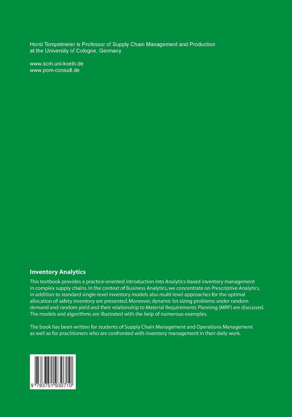 Rückseitencover Inventory Analytics