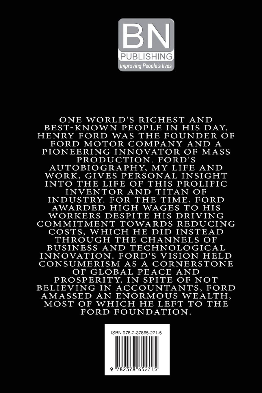 Rückseitencover My Life and Work