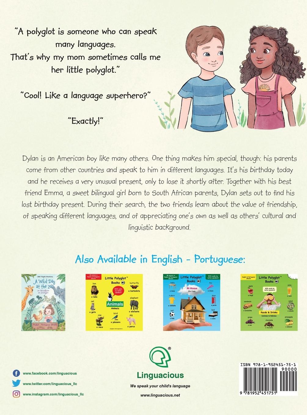 Rückseitencover Dylan's Birthday Present/O Presente de Aniversário de Dylan