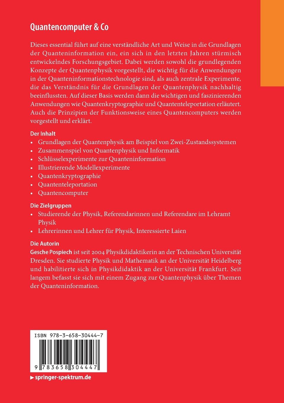 Rückseitencover Quantencomputer & Co