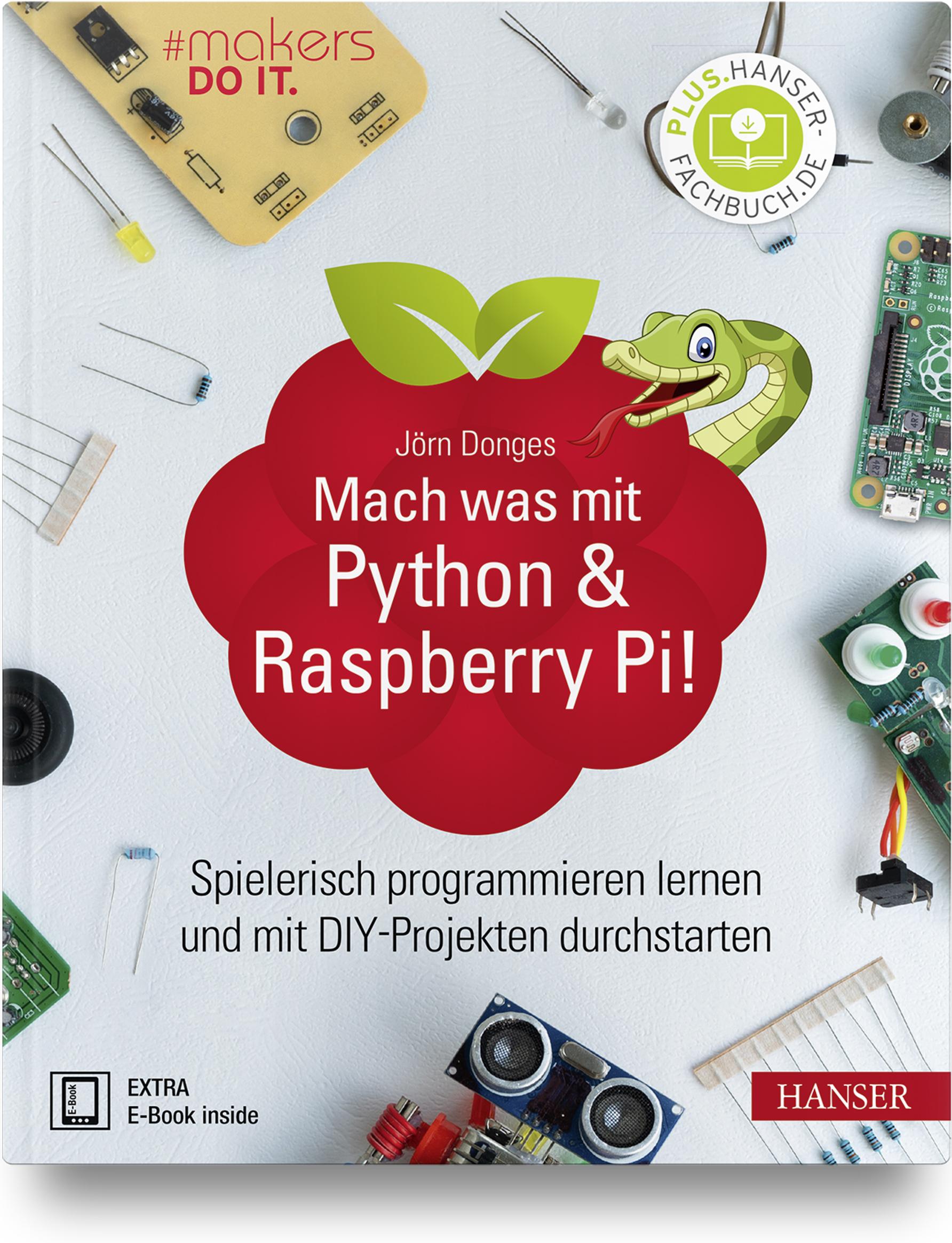 Vorderes Coverbild Mach was mit Python & Raspberry Pi!