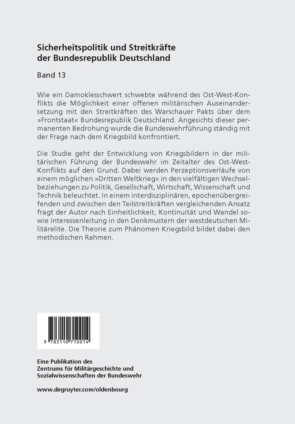 Rückseitencover Der gedachte Krieg