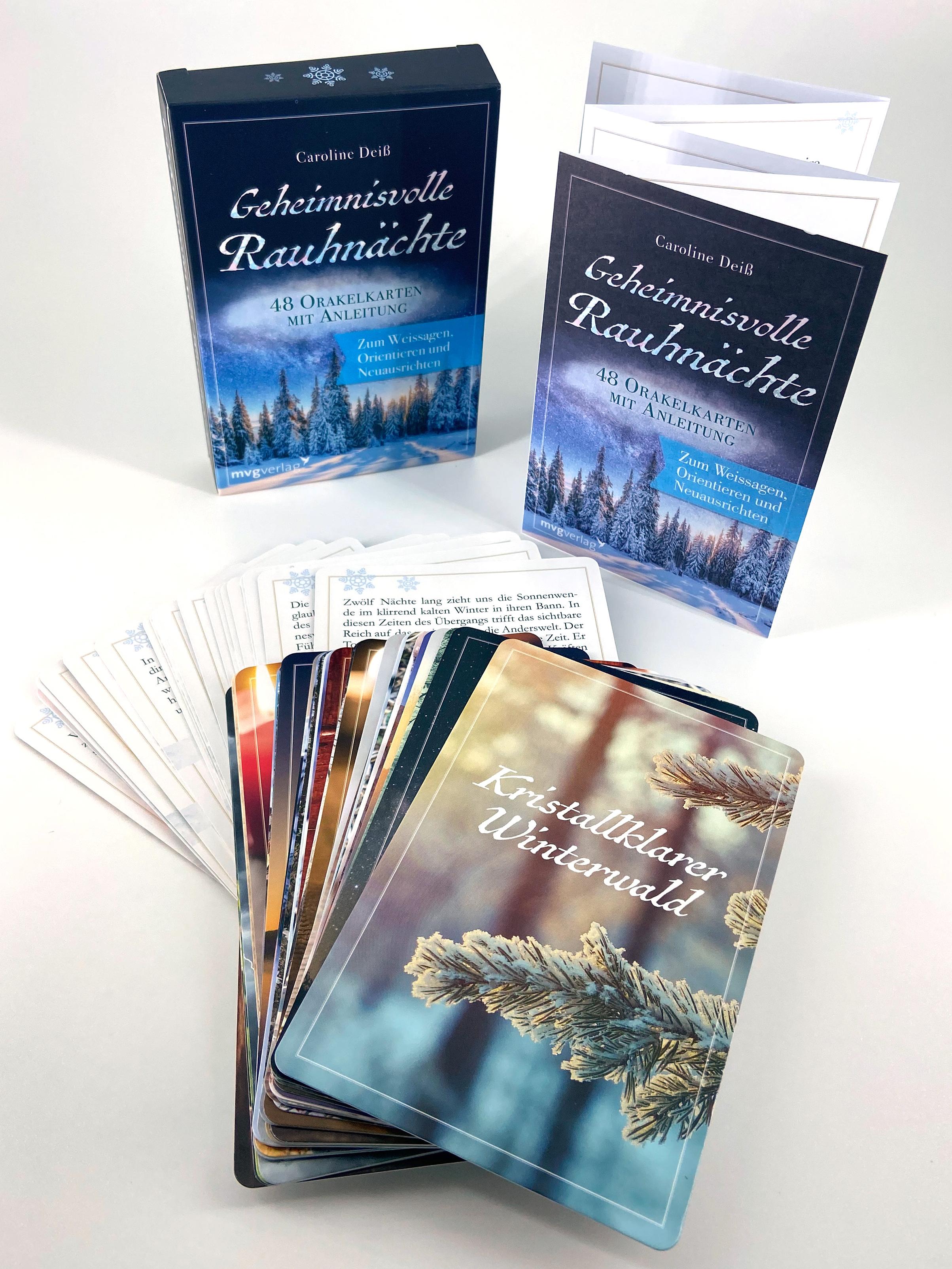 Beispielinhalt (Bild) Geheimnisvolle Rauhnächte - 48 Orakelkarten mit Anleitung