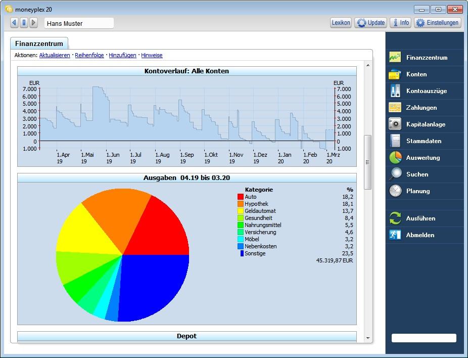 Beispielinhalt (Bild) moneyplex 20 PRO