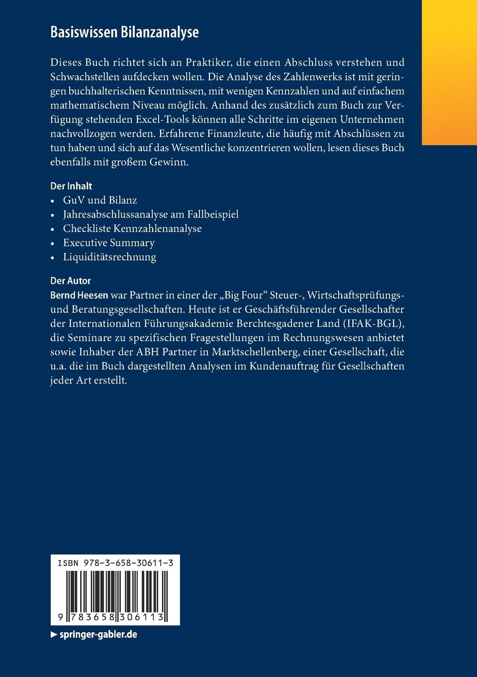 Rückseitencover Basiswissen Bilanzanalyse