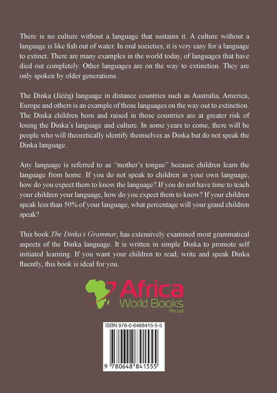 Rückseitencover The Dinka's Grammar