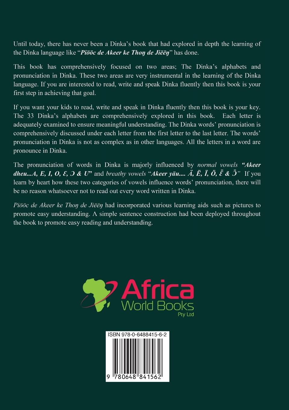 Rückseitencover Piööc de Akeer ke Tho¿ de Jiëë¿