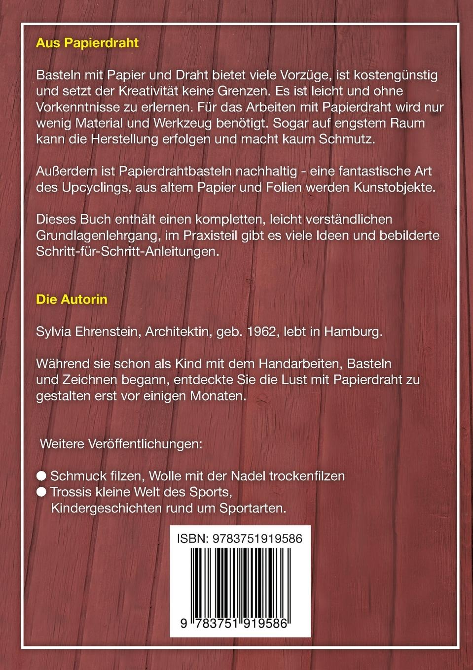 Rückseitencover Originelles Gestalten mit Papierdraht