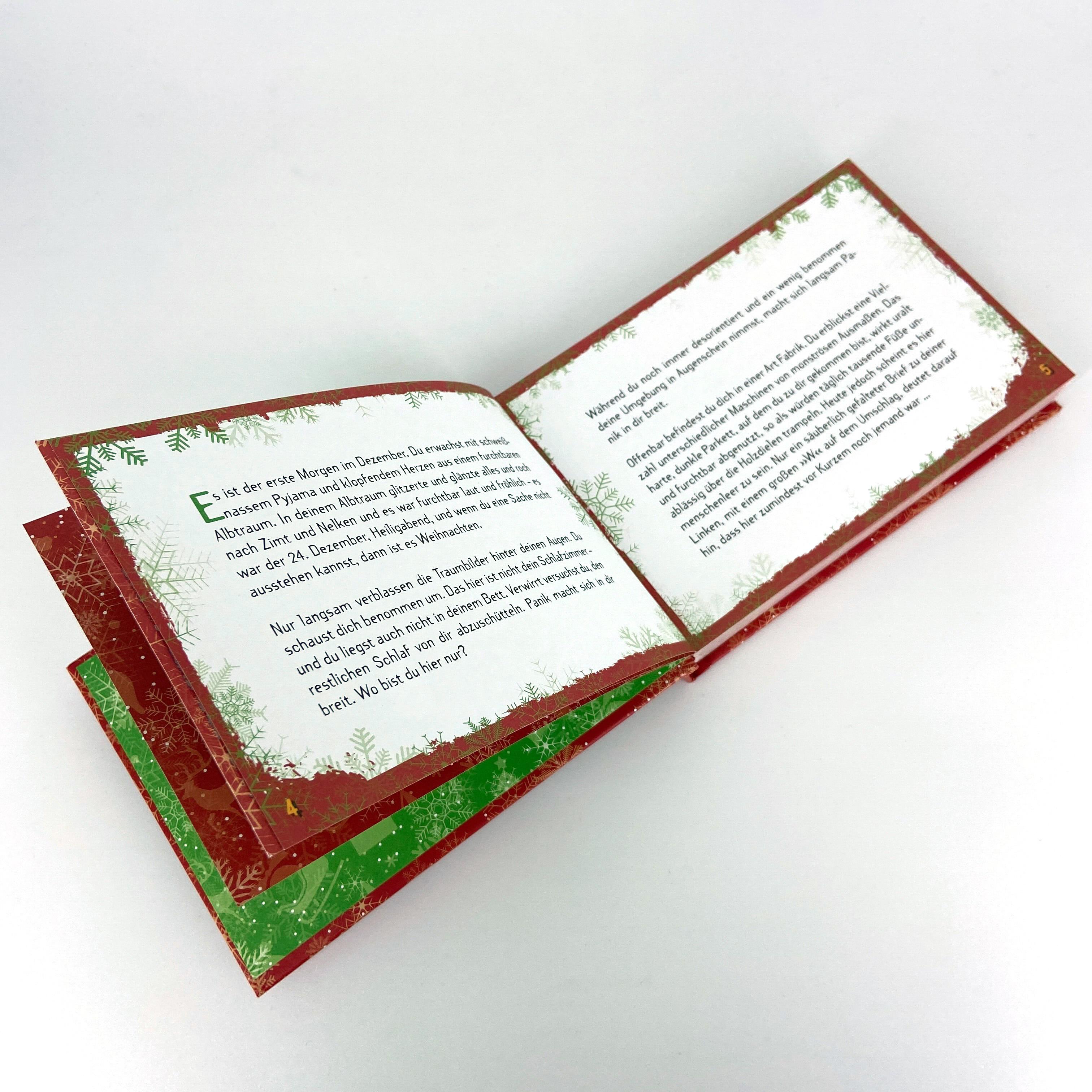 Beispielinhalt (Bild) Flucht aus der Weihnachtswerkstatt. Dein Escape-Adventskalender