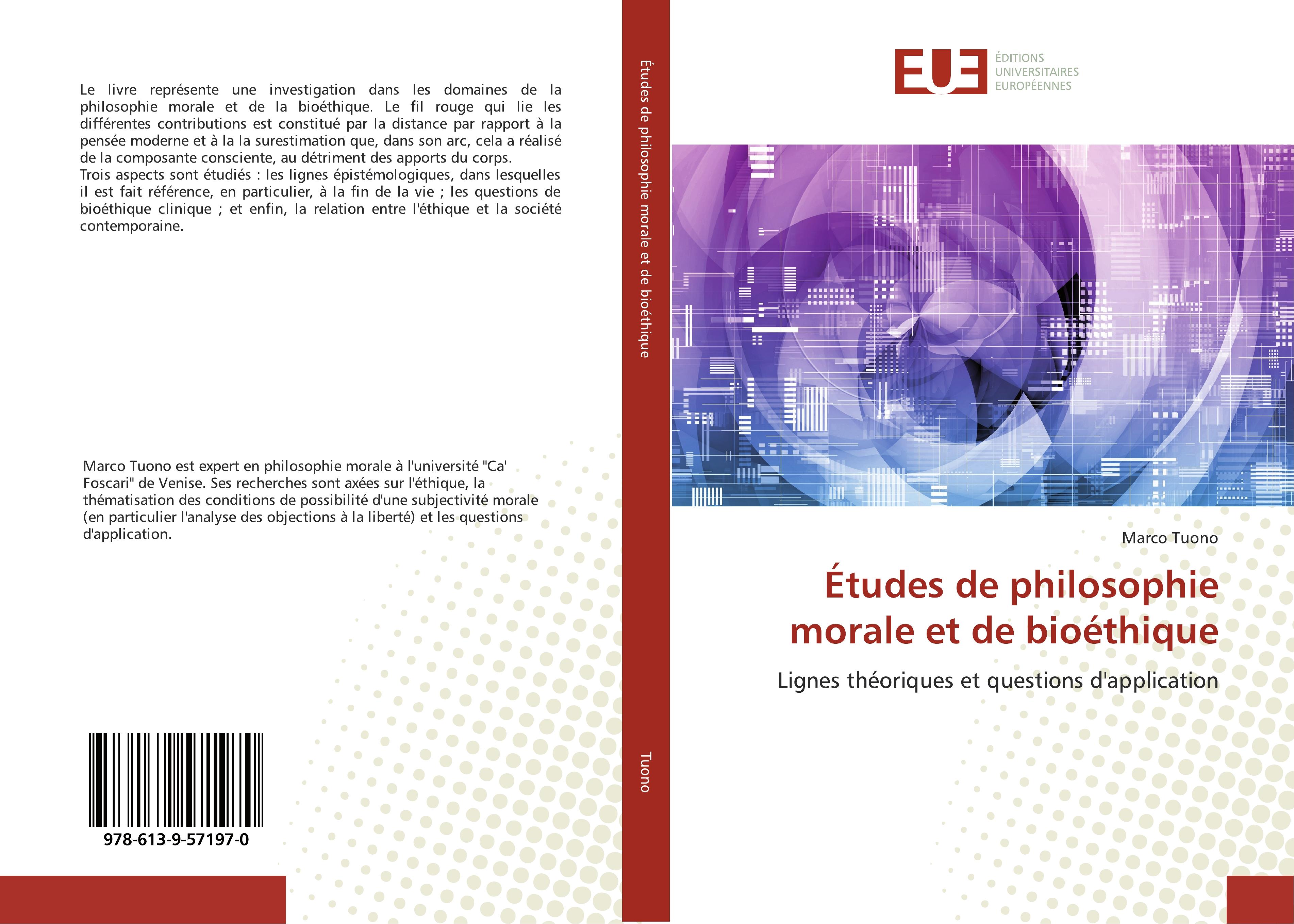 Vorderes Coverbild Études de philosophie morale et de bioéthique