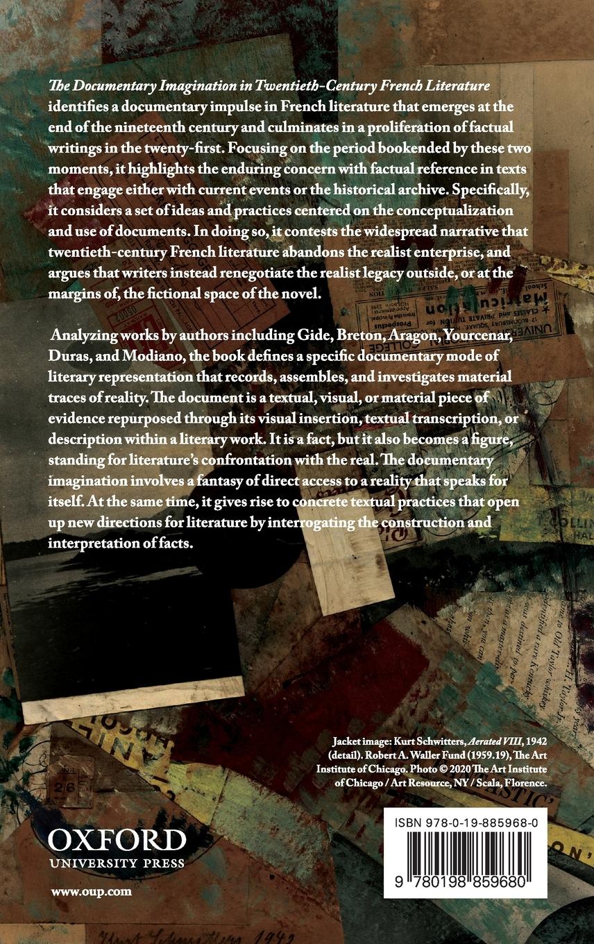 Rückseitencover DOCUMENT IMAG 20TH CENT FRENCH LIT C