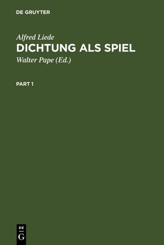 Vorderes Coverbild Dichtung als Spiel