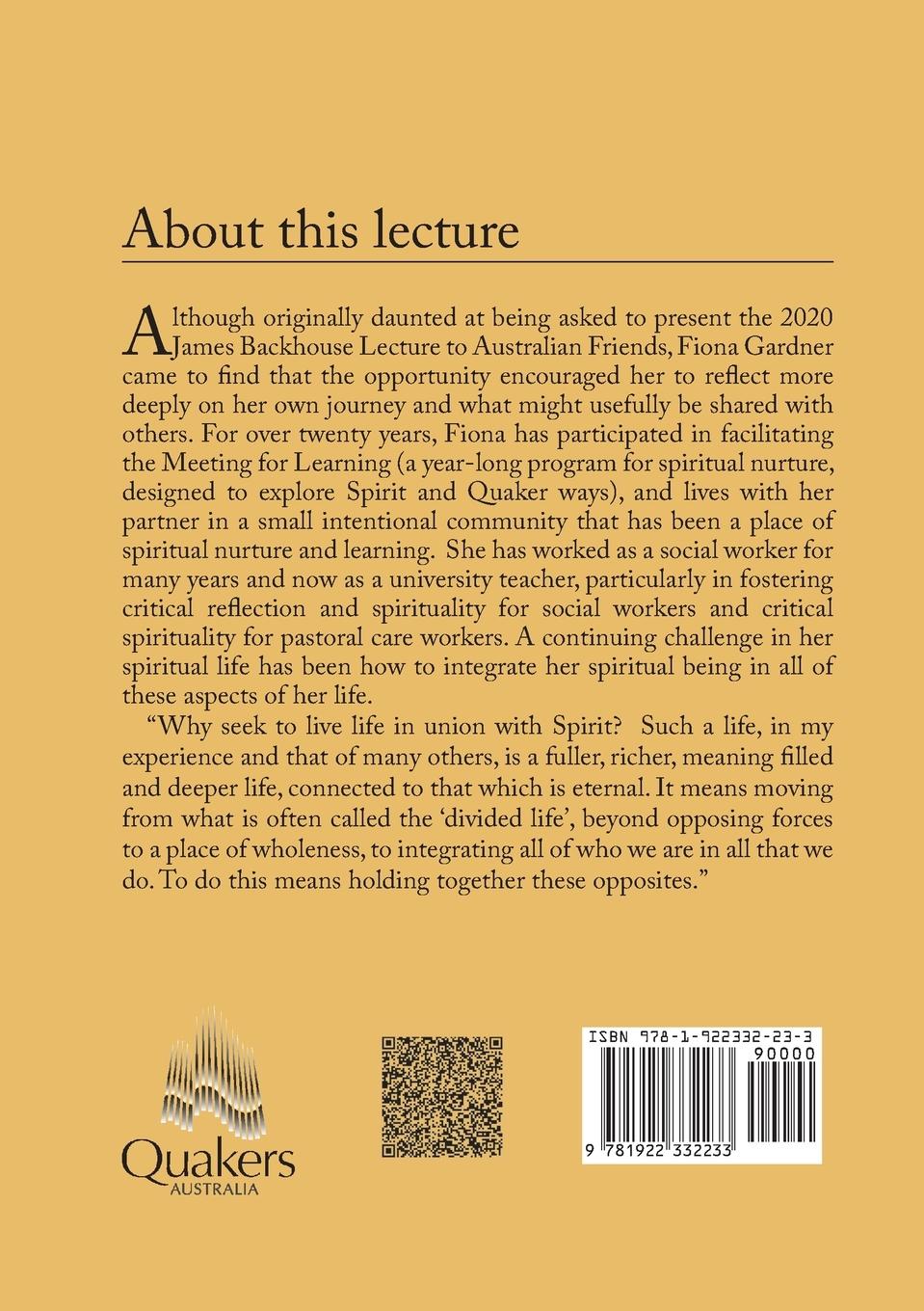 Rückseitencover Seeking union with spirit