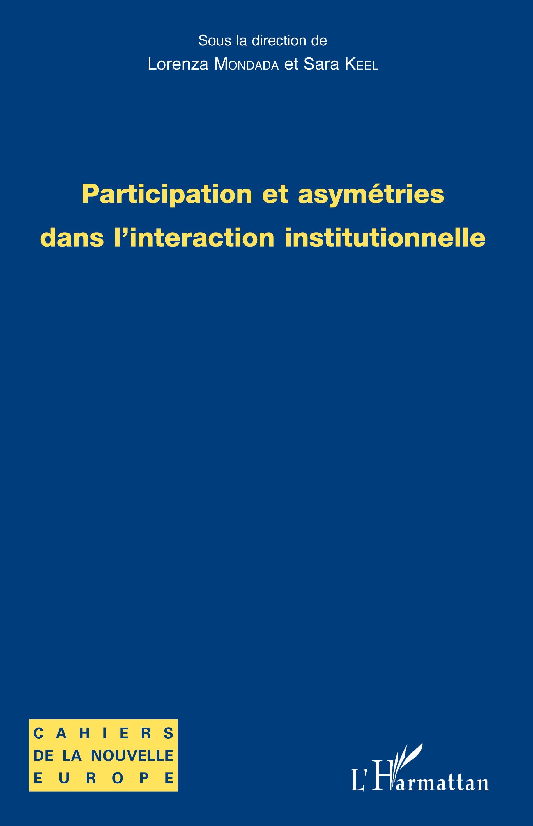 Vorderes Coverbild Participation et asymétries dans l'interaction institutionnelle
