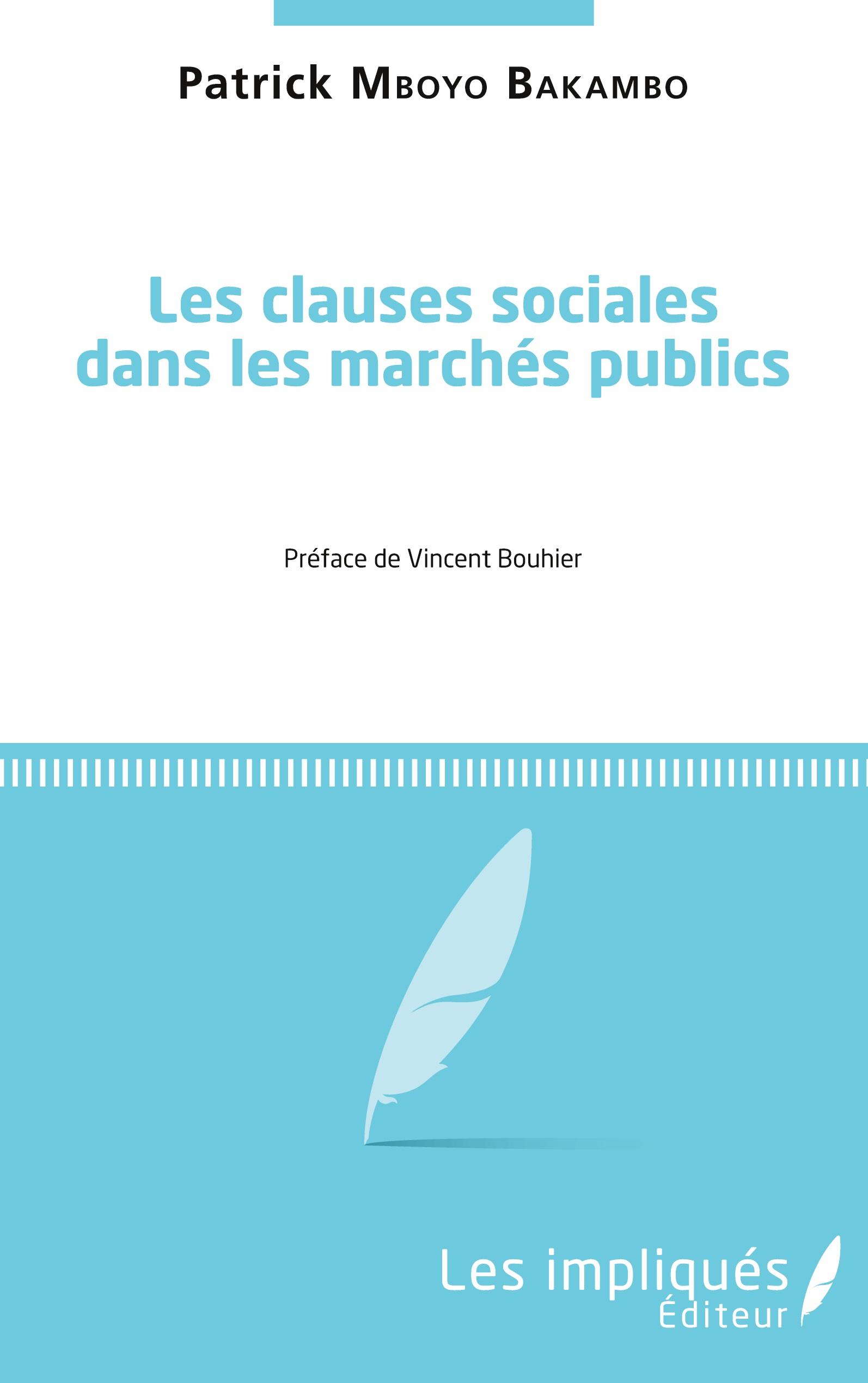 Vorderes Coverbild Les clauses sociales dans les marchés publics