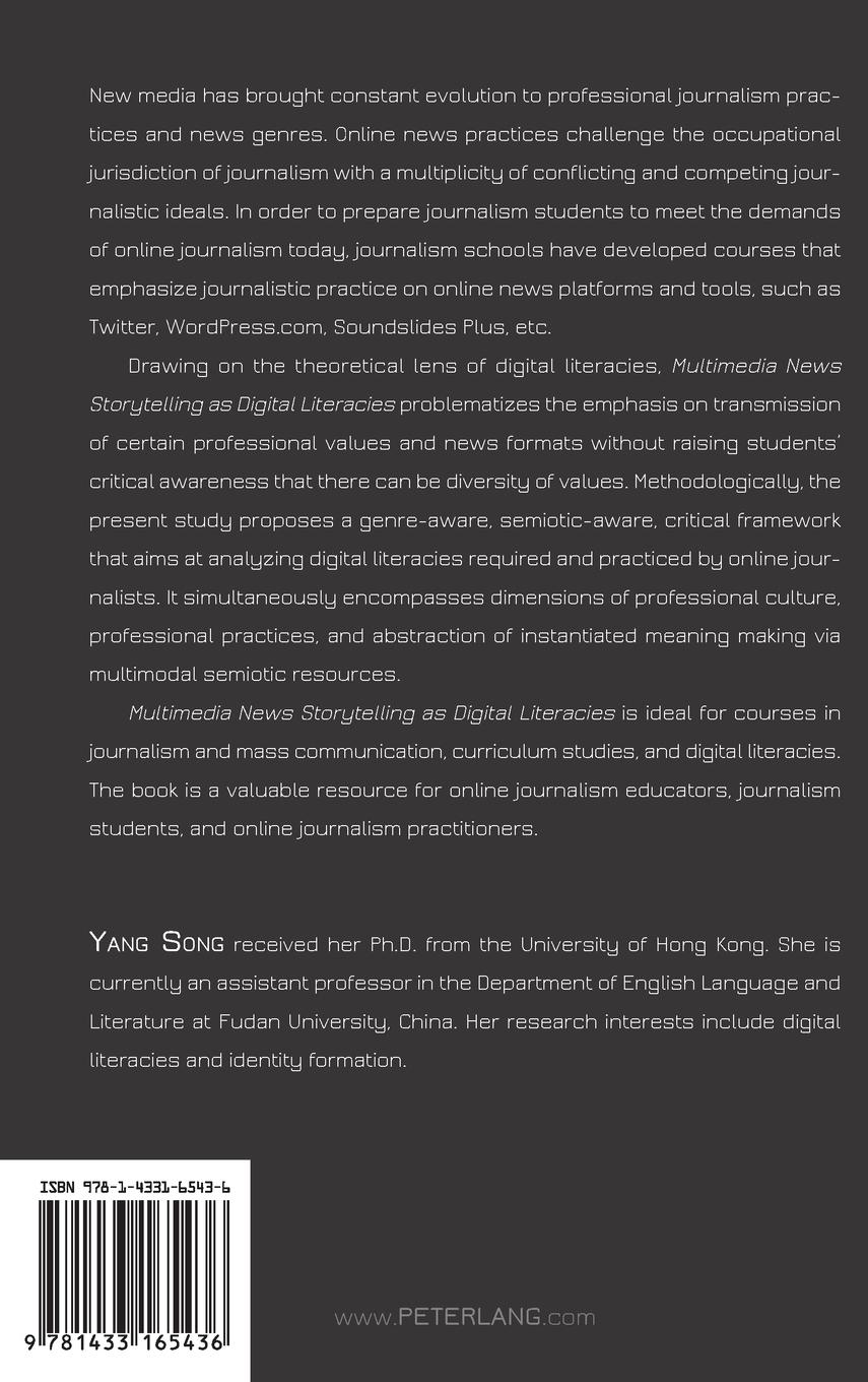 Rückseitencover Multimedia News Storytelling as Digital Literacies