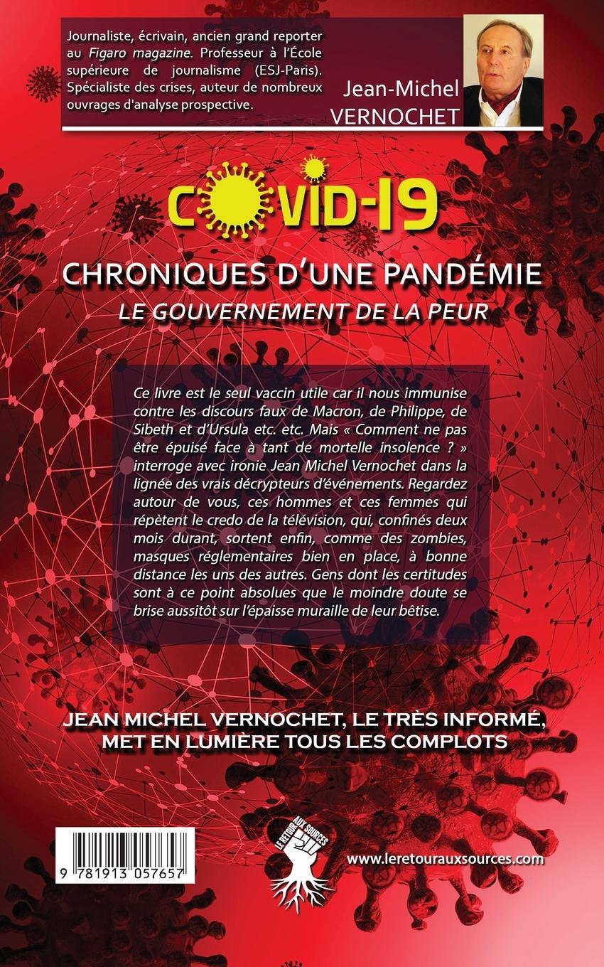 Rückseitencover COVID-19 Chroniques d'une pandémie
