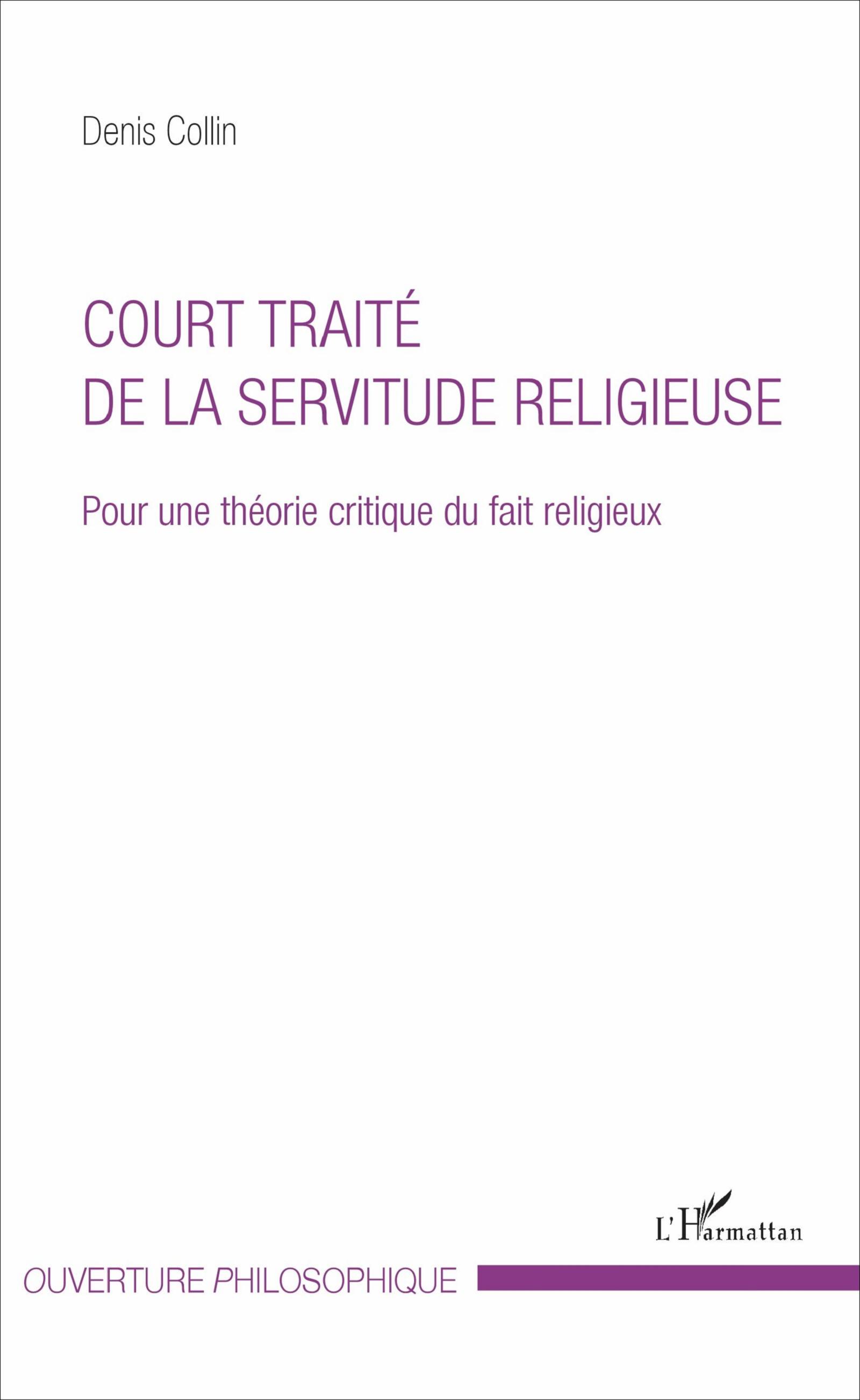 Vorderes Coverbild Court traité de la servitude religieuse