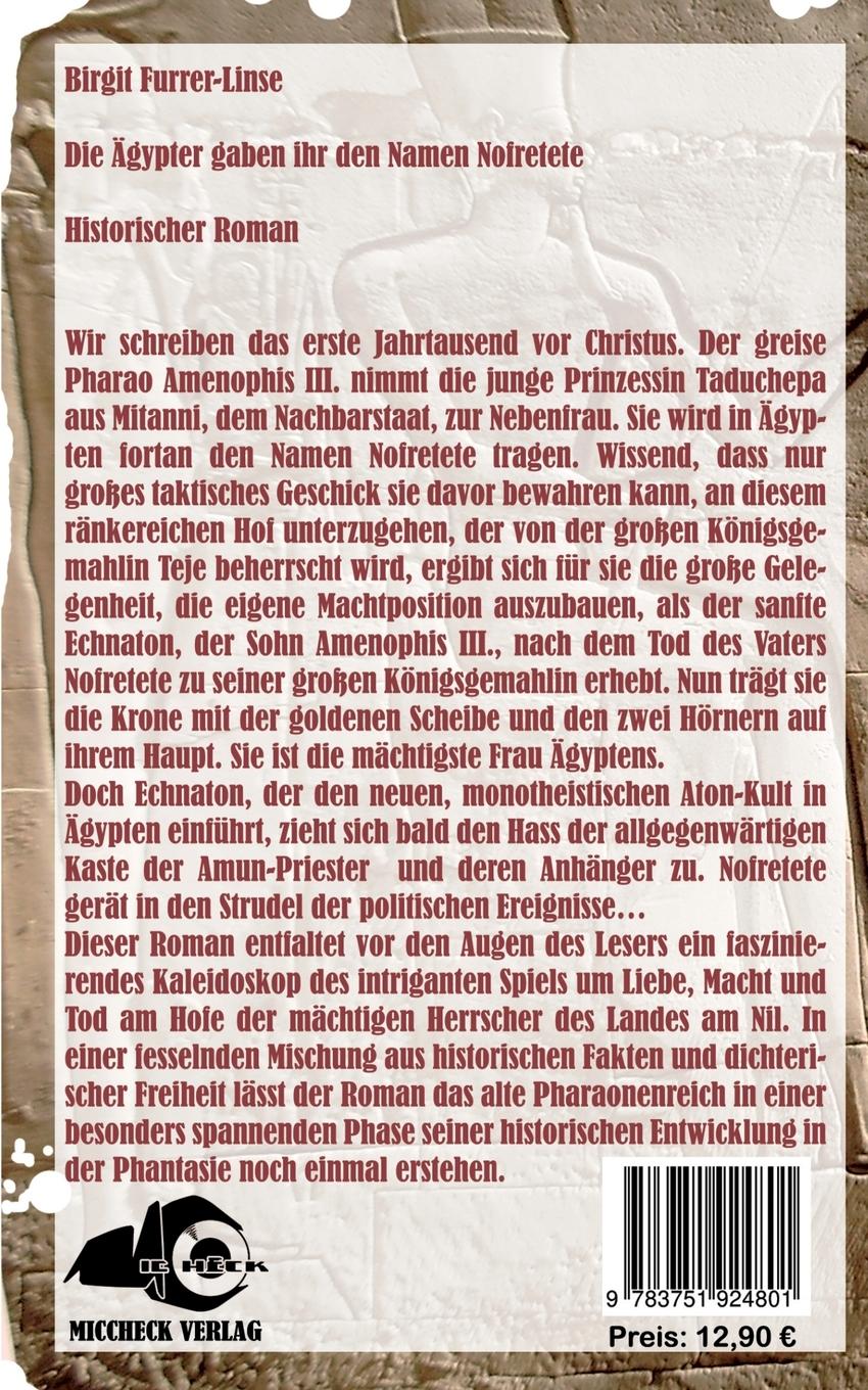 Rückseitencover Die Ägypter gaben ihr den Namen Nofretete