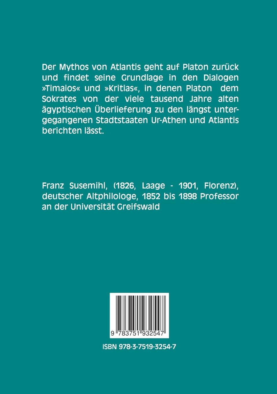 Rückseitencover Die Berichte von Atlantis