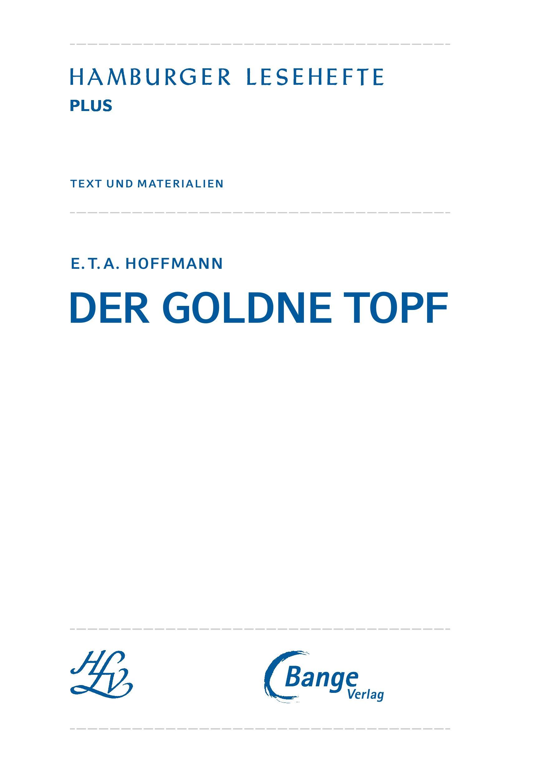 Beispielinhalt (Bild) Der goldne Topf. Hamburger Lesehefte Plus -