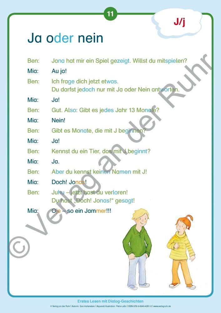 Beispielinhalt (Bild) Erstes Lesen mit Dialog-Geschichten