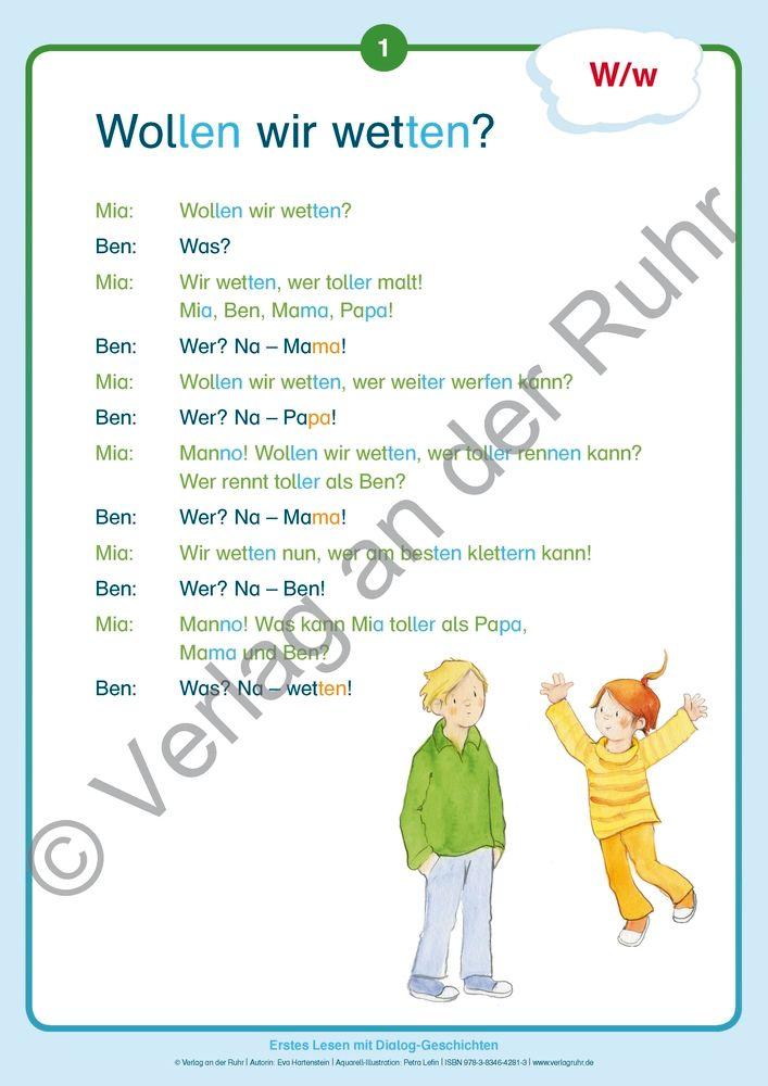 Beispielinhalt (Bild) Erstes Lesen mit Dialog-Geschichten