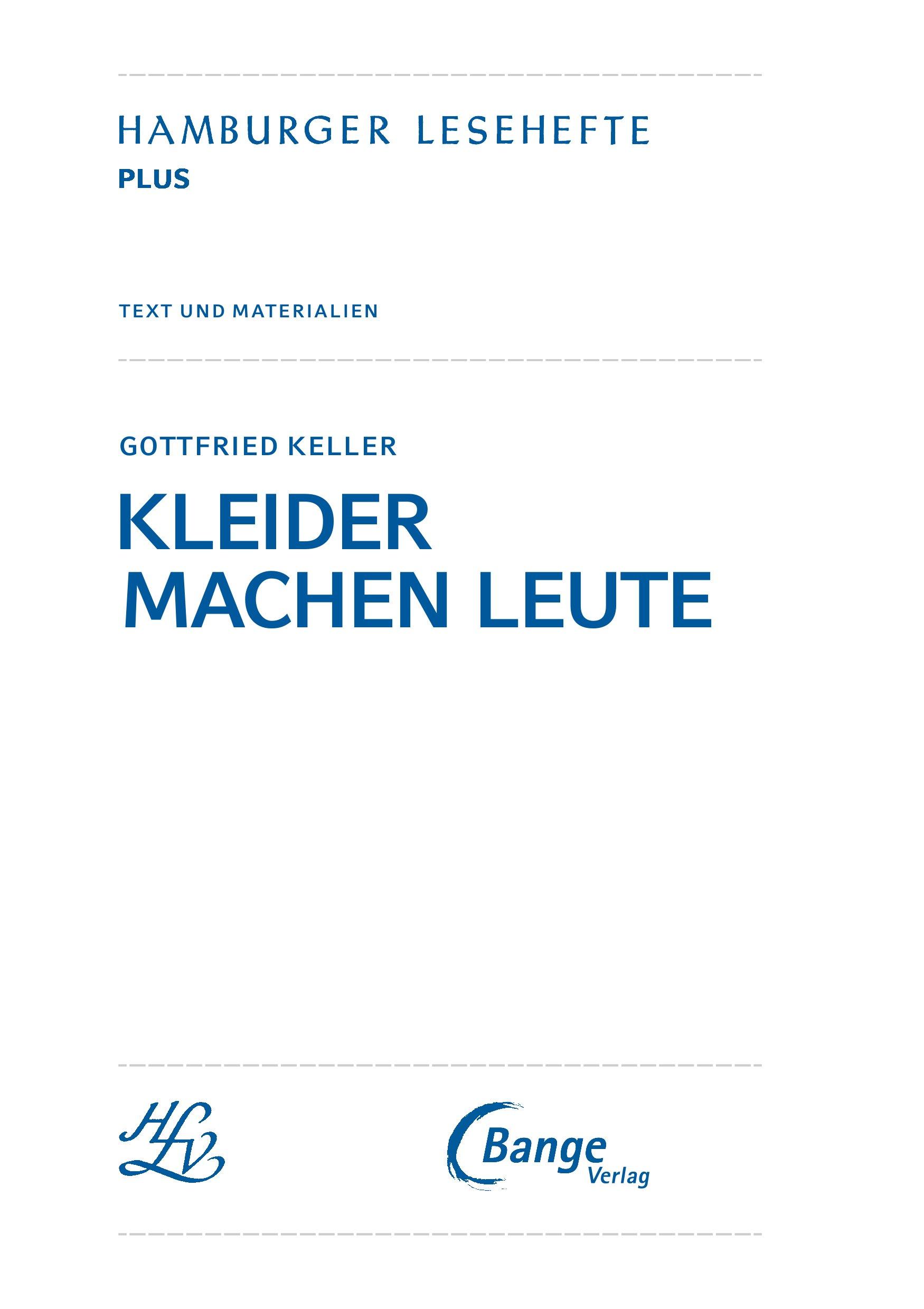 Beispielinhalt (Bild) Kleider machen Leute. Hamburger Lesehefte Plus