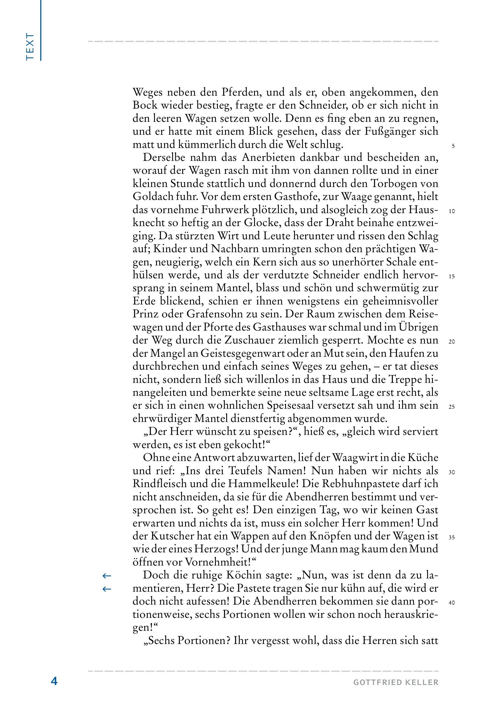 Beispielinhalt (Bild) Kleider machen Leute. Hamburger Lesehefte Plus