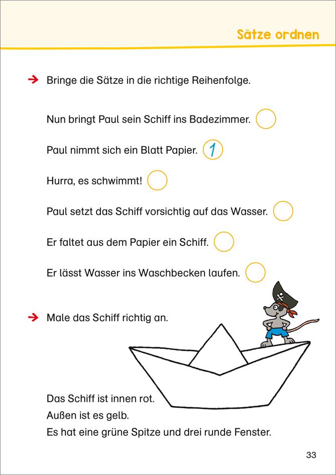 Beispielinhalt (Bild) Lesen üben 1. Klasse