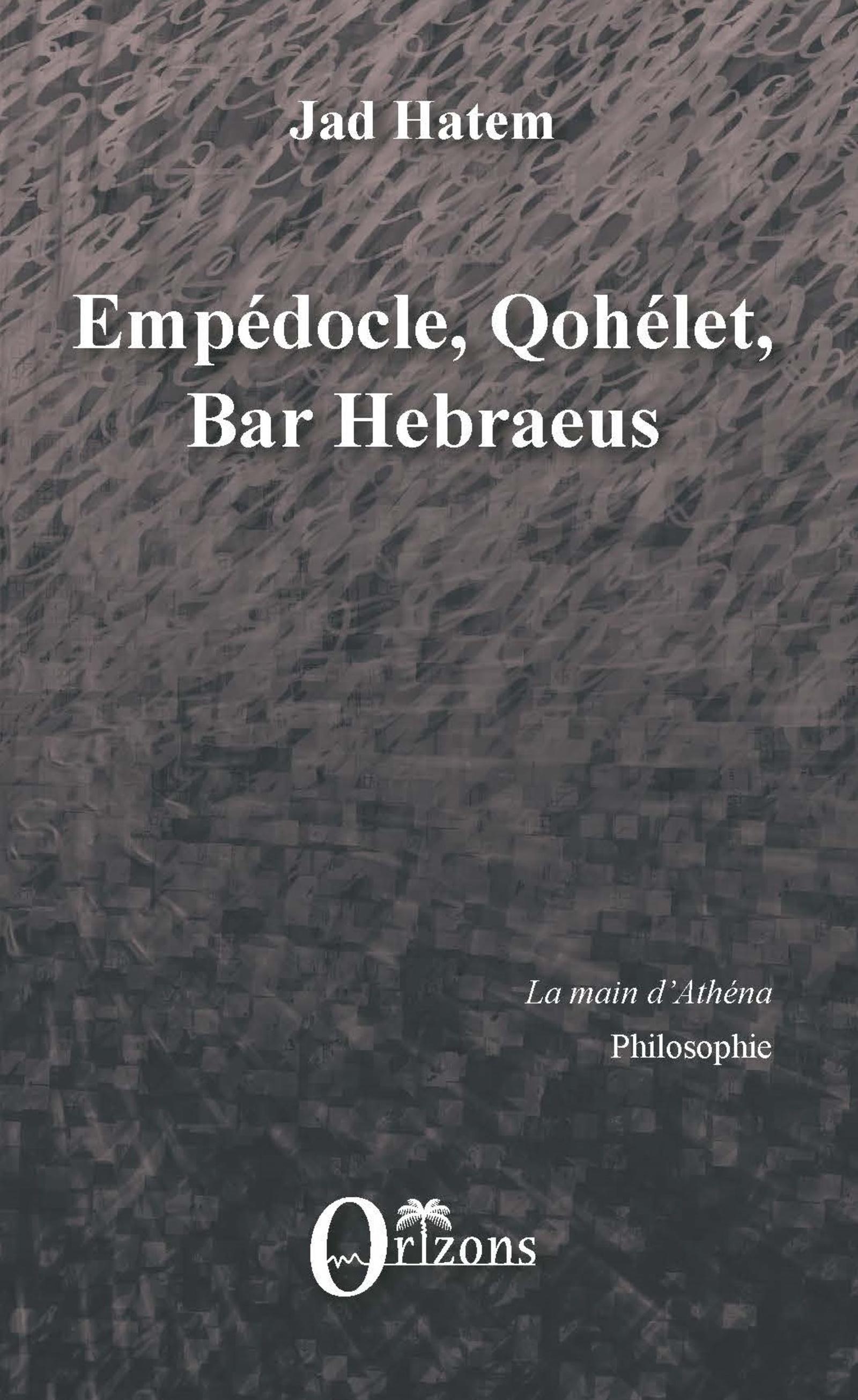 Vorderes Coverbild Empédocle, Qohélet, Bar Hebraeus