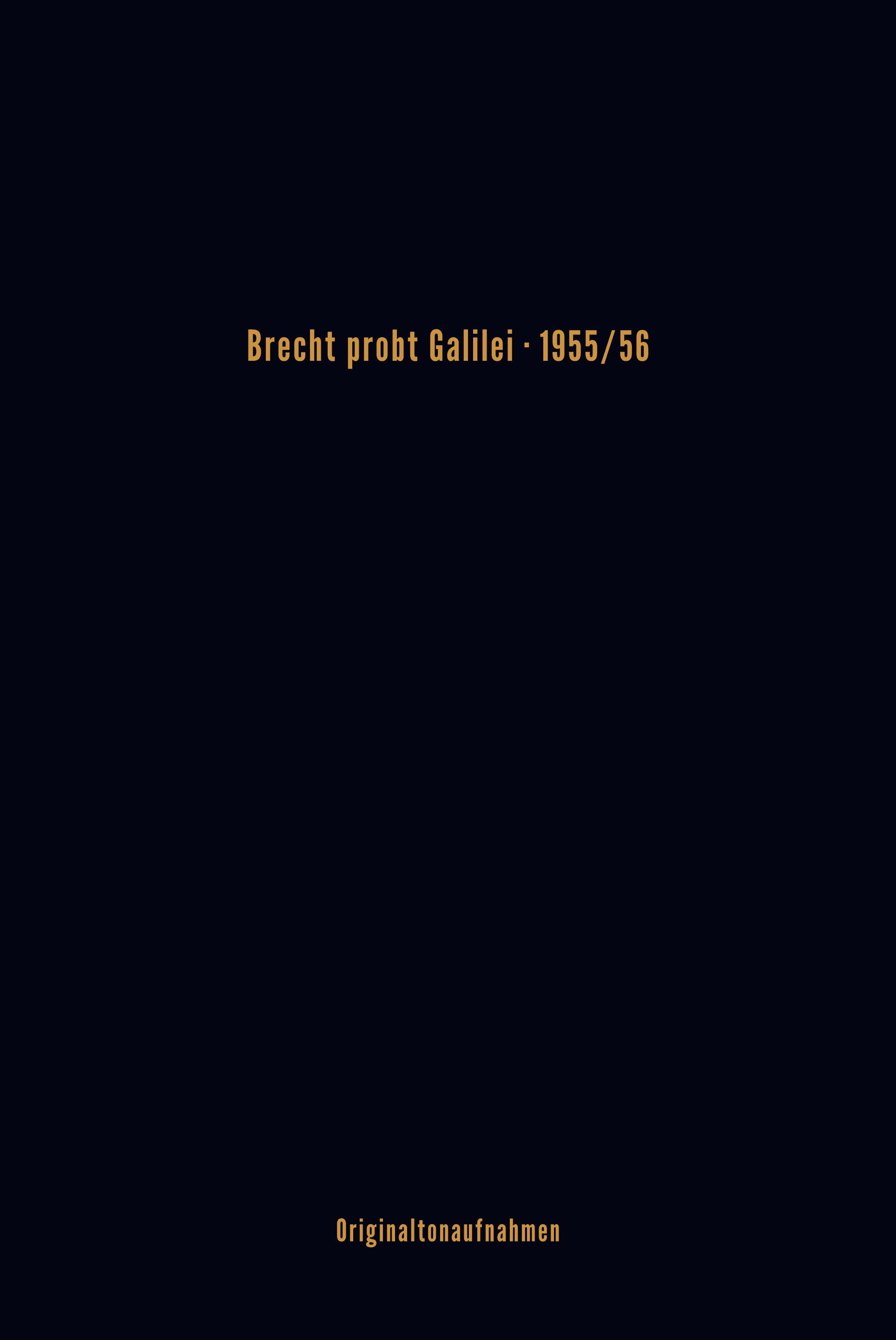 Vorderes Coverbild Brecht probt Galilei, inkl. 3 CDs