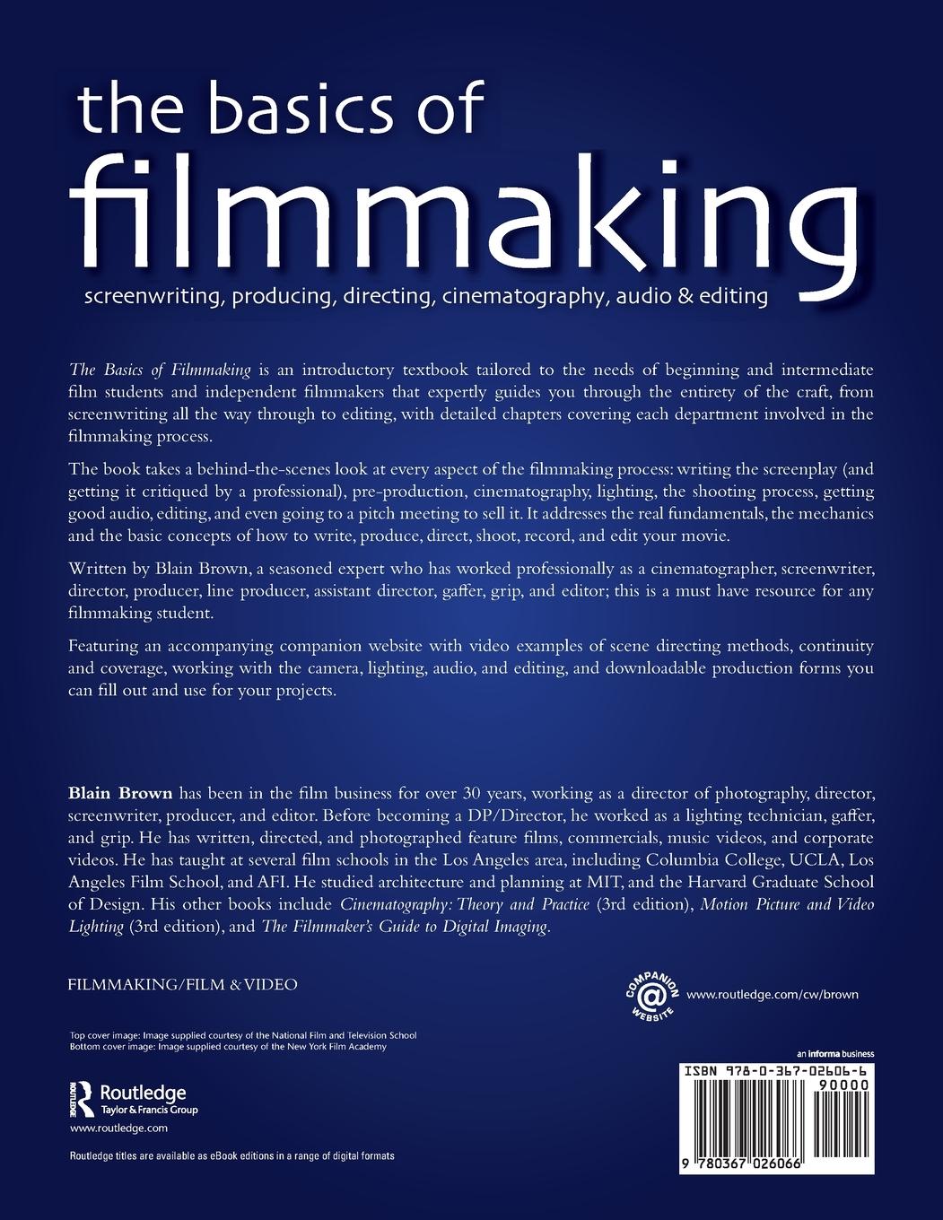 Rückseitencover The Basics of Filmmaking