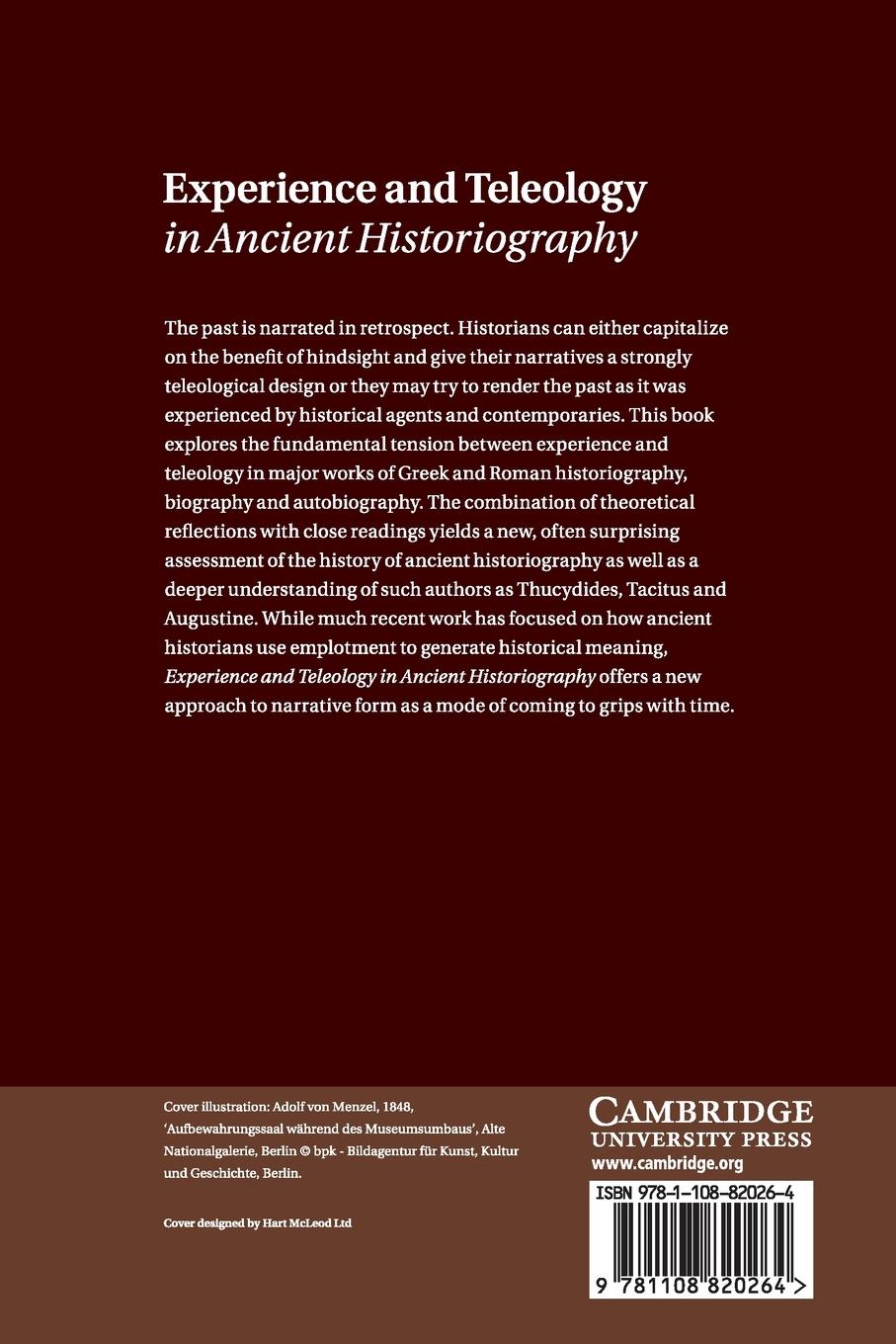 Rückseitencover Experience and Teleology in Ancient Historiography